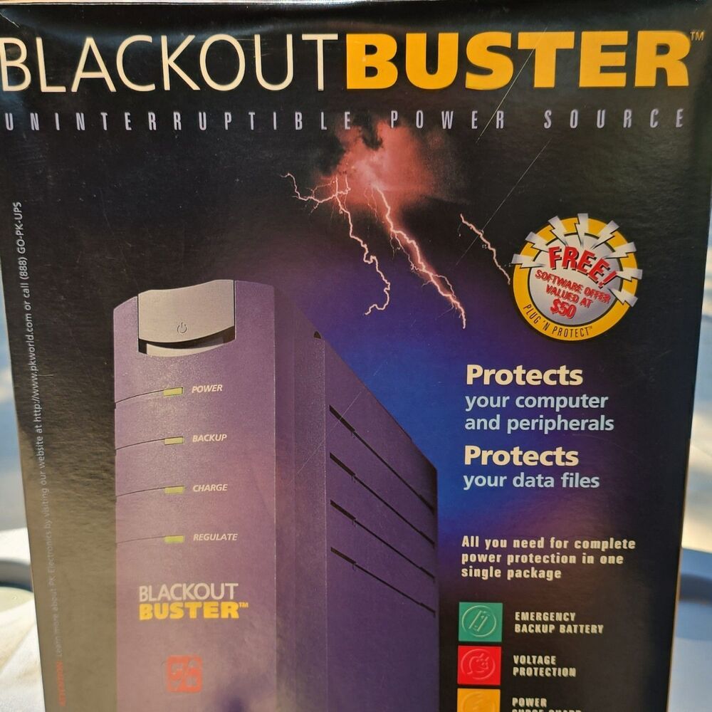 Blackout Buster Uninterruptible Power Source Open Box 500VA 6 Outlets (S1)